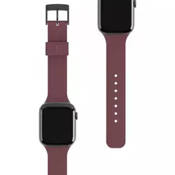 UAG Ремінець [U] для Apple Watch 44/42 [U] Dot Silicone, Aubergine